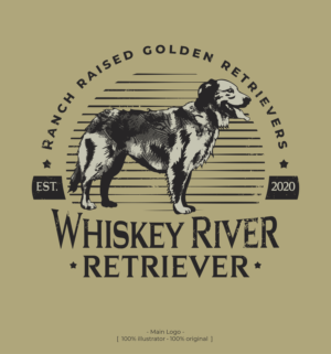 Logo-Design von Brandão für Whiskey River Retrievers  | Design #26547535