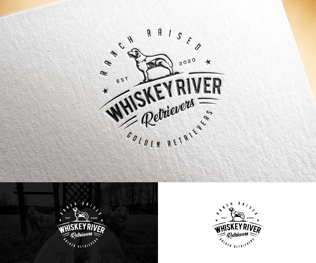 Logo Design by step forward 2 for Whiskey River Retrievers  | Design #26535625