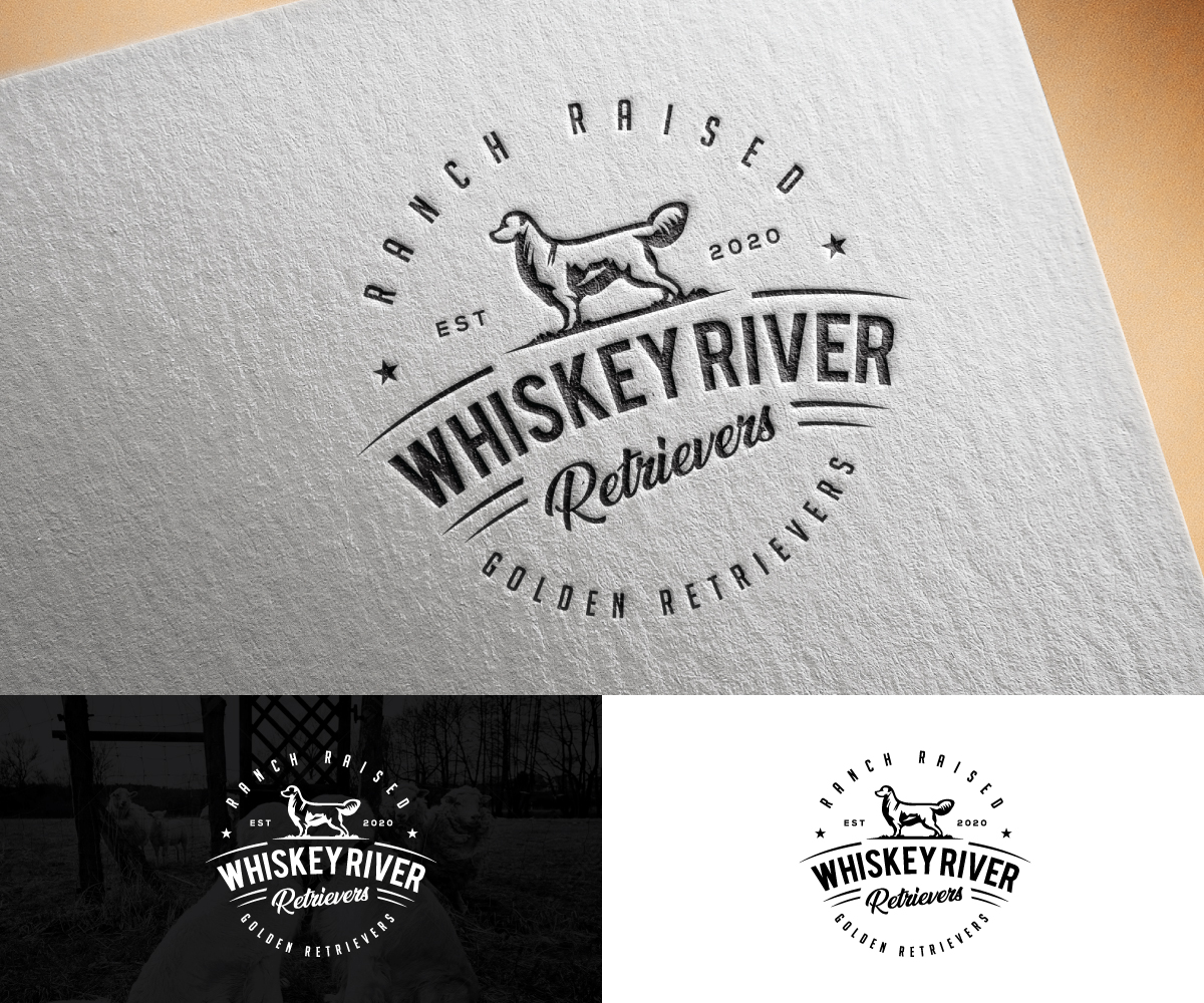 Logo Design by step forward 2 for Whiskey River Retrievers  | Design #26537968