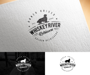 Logo Design by step forward 2 for Whiskey River Retrievers  | Design: #26542119