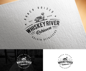 Logo Design by step forward 2 for Whiskey River Retrievers  | Design: #26550660
