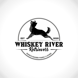 Whiskey River Retrievers - Est 2020 - Ranch Raised Golden Retrievers | Logo Design by ZeneFashions
