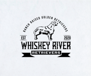 Whiskey River Retrievers - Est 2020 - Ranch Raised Golden Retrievers | Logo Design by HEAVEN ART