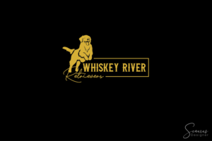 Whiskey River Retrievers - Est 2020 - Ranch Raised Golden Retrievers | Logo Design by InkThink by Scaurus