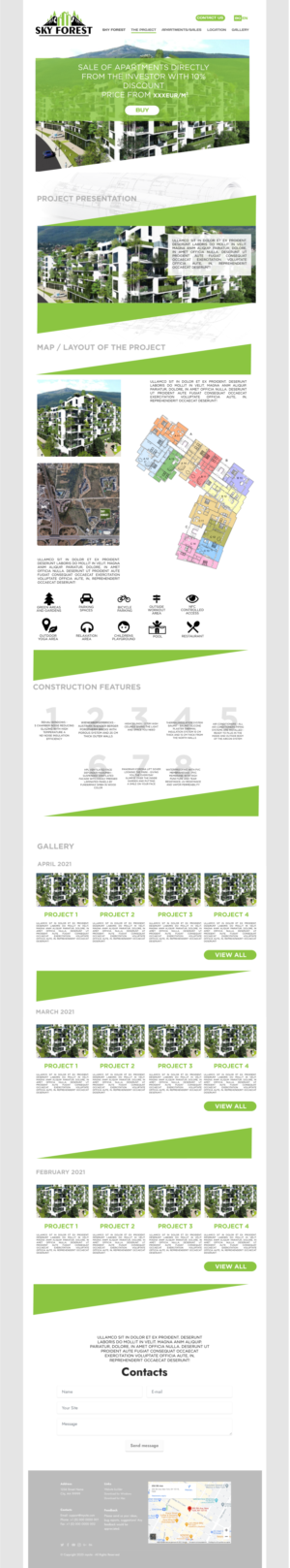 Residential building / Apartments for sale landing page | Diseño Web por elveneclipse