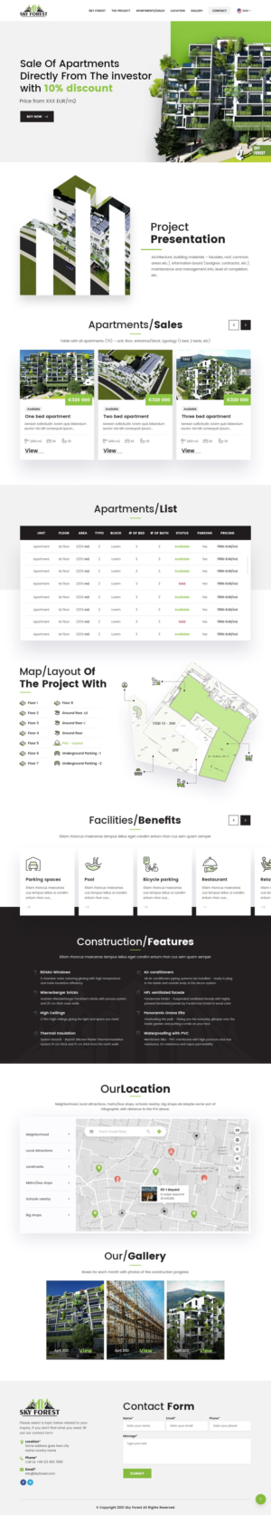 Residential building / Apartments for sale landing page | Diseño Web por nzdesigners