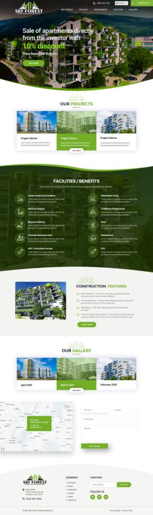 Residential building / Apartments for sale landing page | Diseño Web por Shijo John