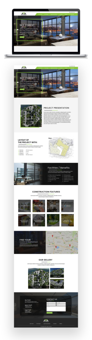 Residential building / Apartments for sale landing page | Diseño Web por Adeel Rahman