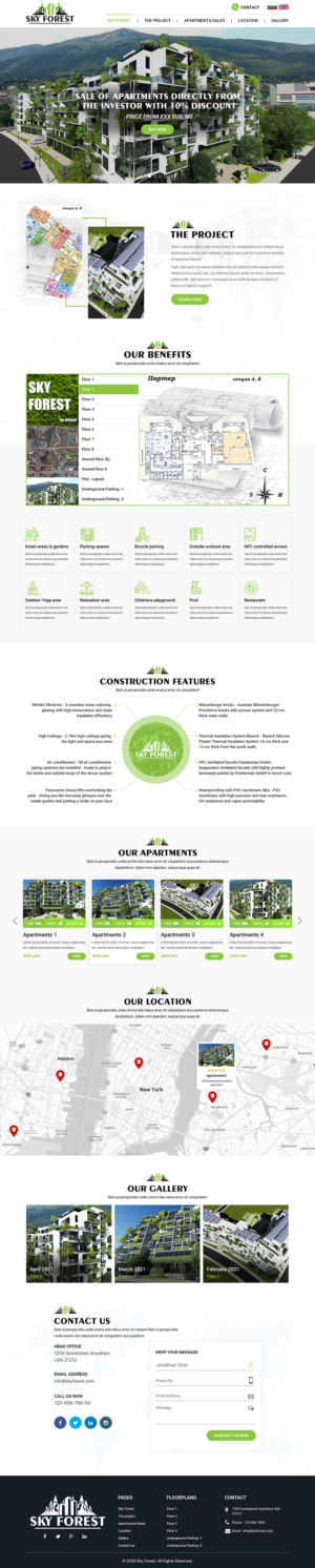 Residential building / Apartments for sale landing page | Diseño Web por Titan Eagle