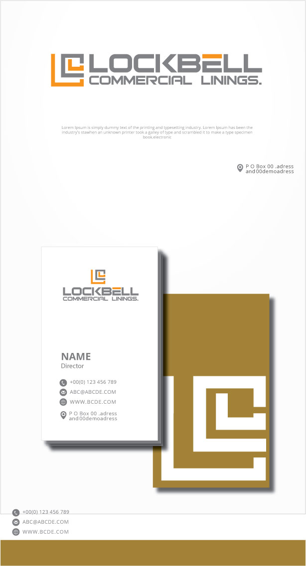 Logo Design by graphicevolution for LOCKBELL Commercial Linings | Design #26532181