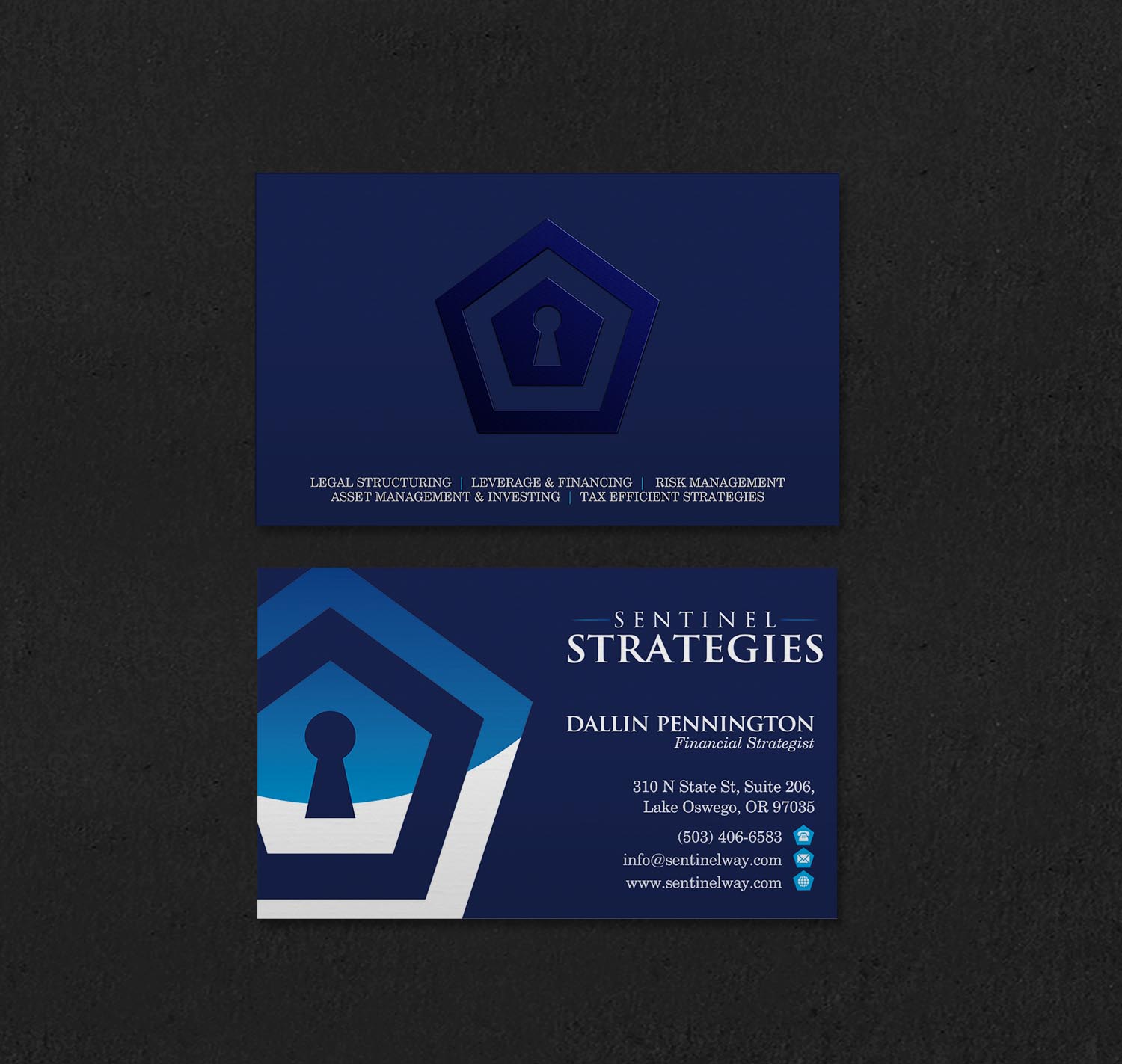 Business Card Design by INDIAN_Ashok for Sentinel Way | Design #26537416