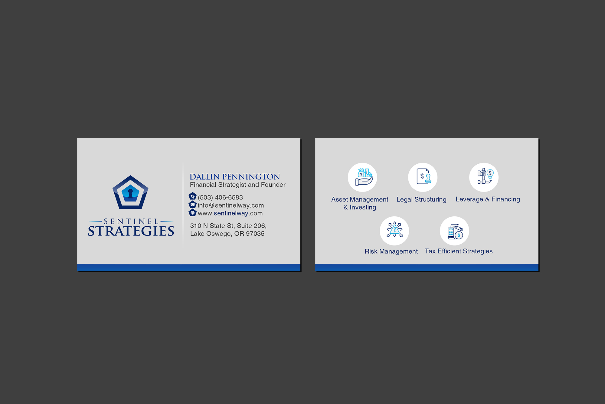 Visitenkarten-Design von Creations Box 2015 für Sentinel Way | Design #26543458