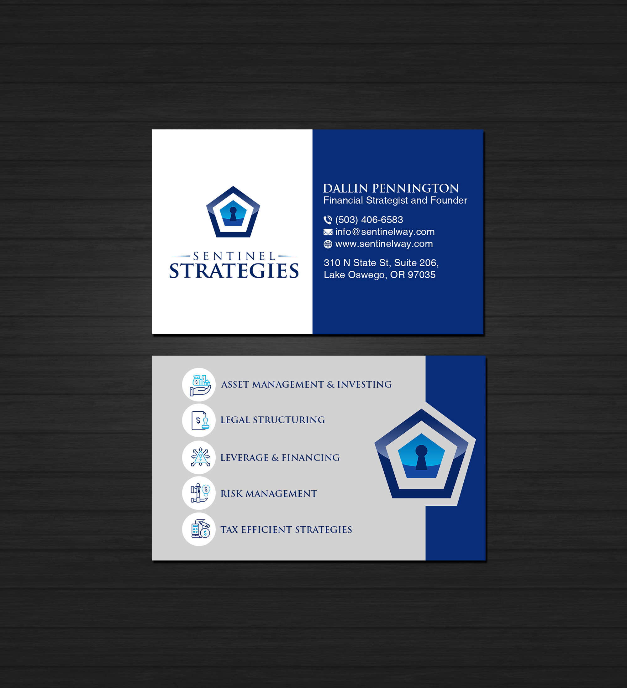 Visitenkarten-Design von Creations Box 2015 für Sentinel Way | Design #26543464