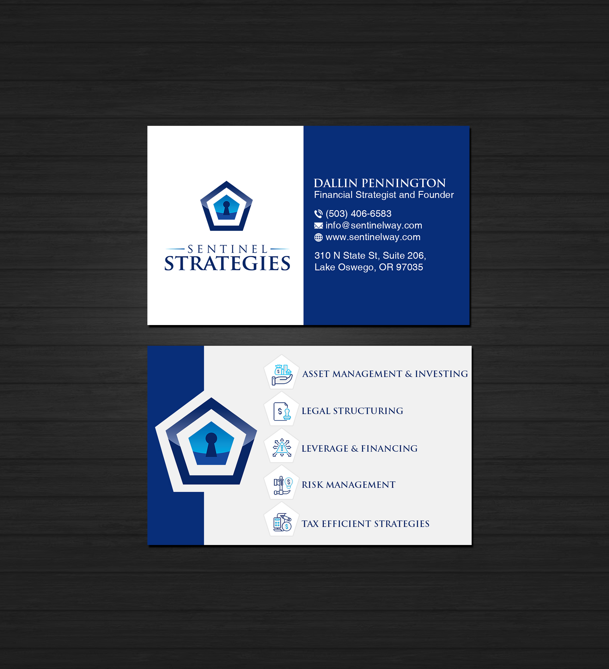 Visitenkarten-Design von Creations Box 2015 für Sentinel Way | Design #26543514