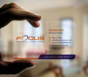 Business Card Design by INDIAN_Ashok for Fort Orange Claim Service, Inc. | Design: #26536252