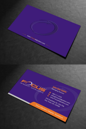 Business Card Design by INDIAN_Ashok for Fort Orange Claim Service, Inc. | Design: #26536256