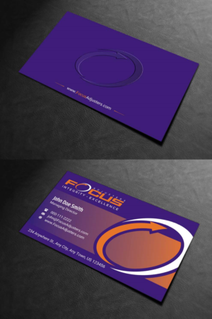 Business Card Design by INDIAN_Ashok for Fort Orange Claim Service, Inc. | Design: #26536259