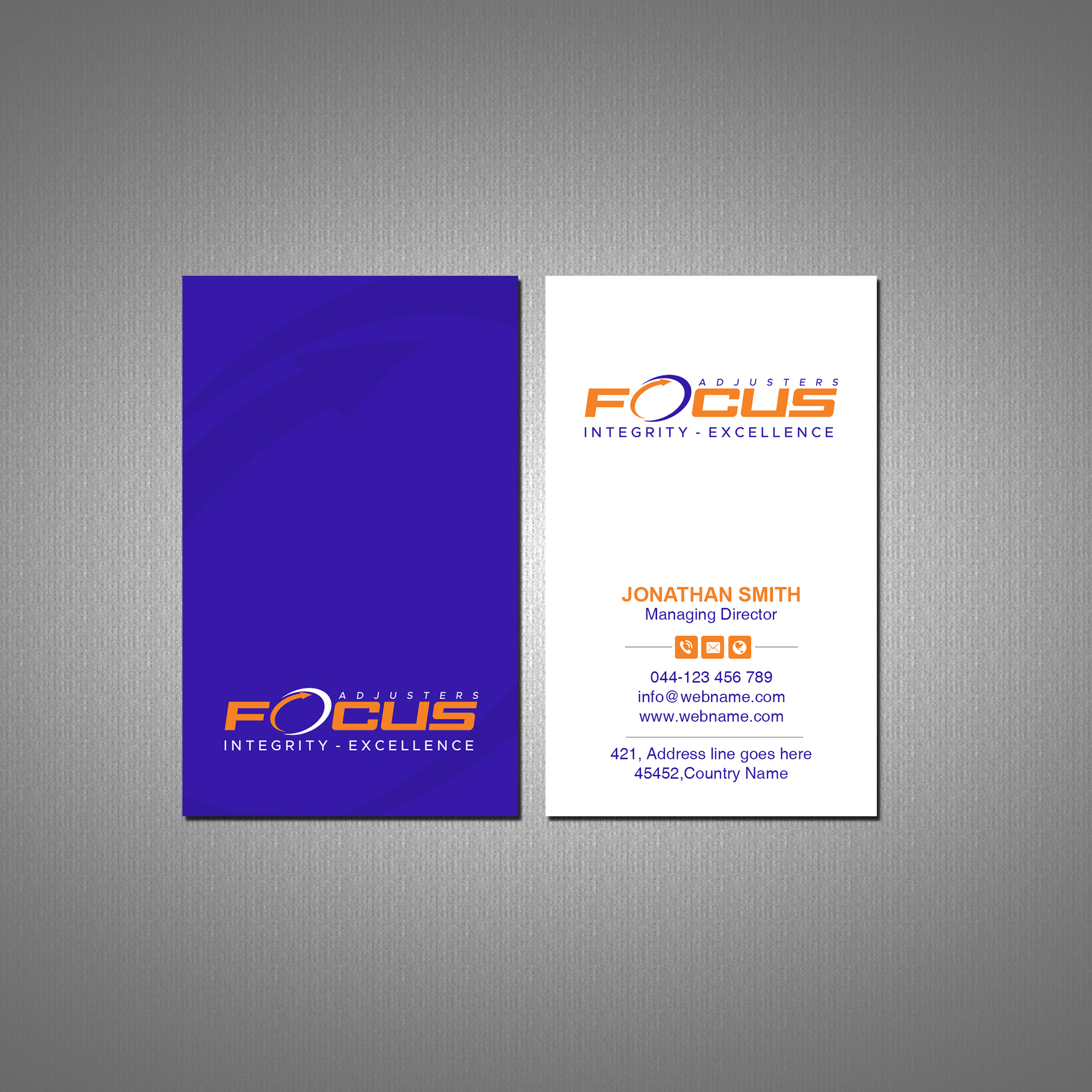 Business Card Design by Creations Box 2015 for Fort Orange Claim Service, Inc. | Design #26546441