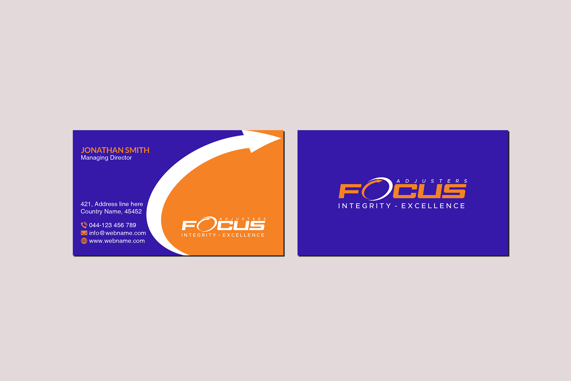 Business Card Design by Creations Box 2015 for Fort Orange Claim Service, Inc. | Design #26546445