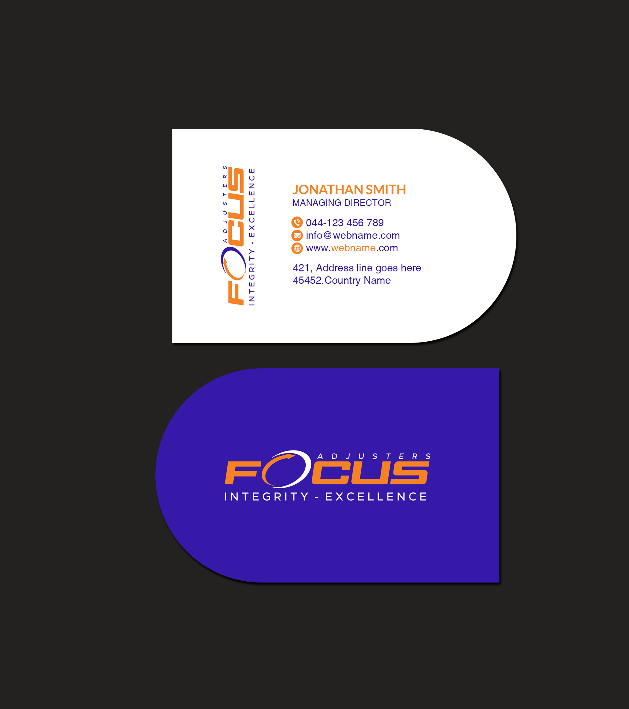 Business Card Design by Creations Box 2015 for Fort Orange Claim Service, Inc. | Design #26546455