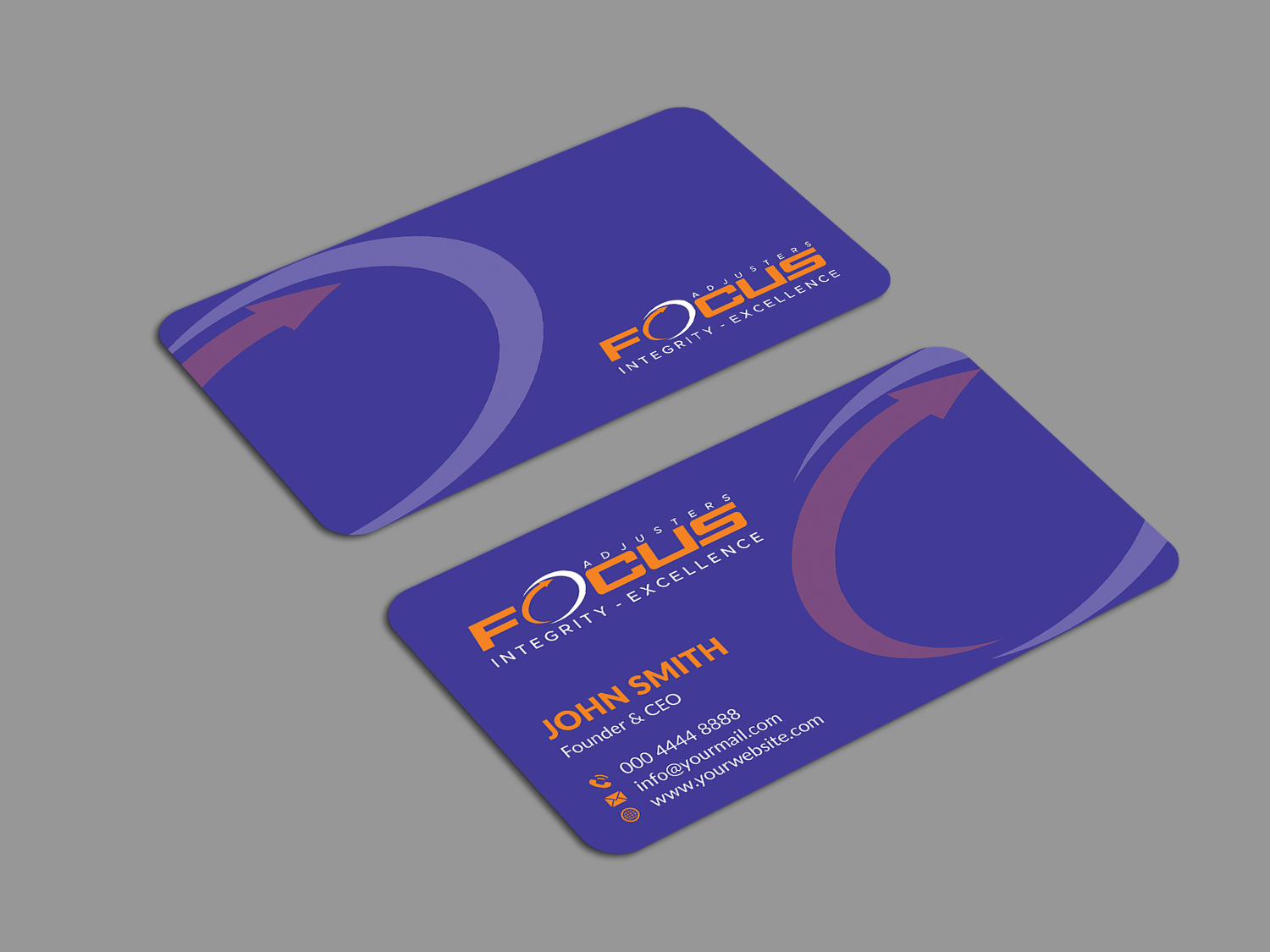 Business Card Design by Musa. A for Fort Orange Claim Service, Inc. | Design #26536667