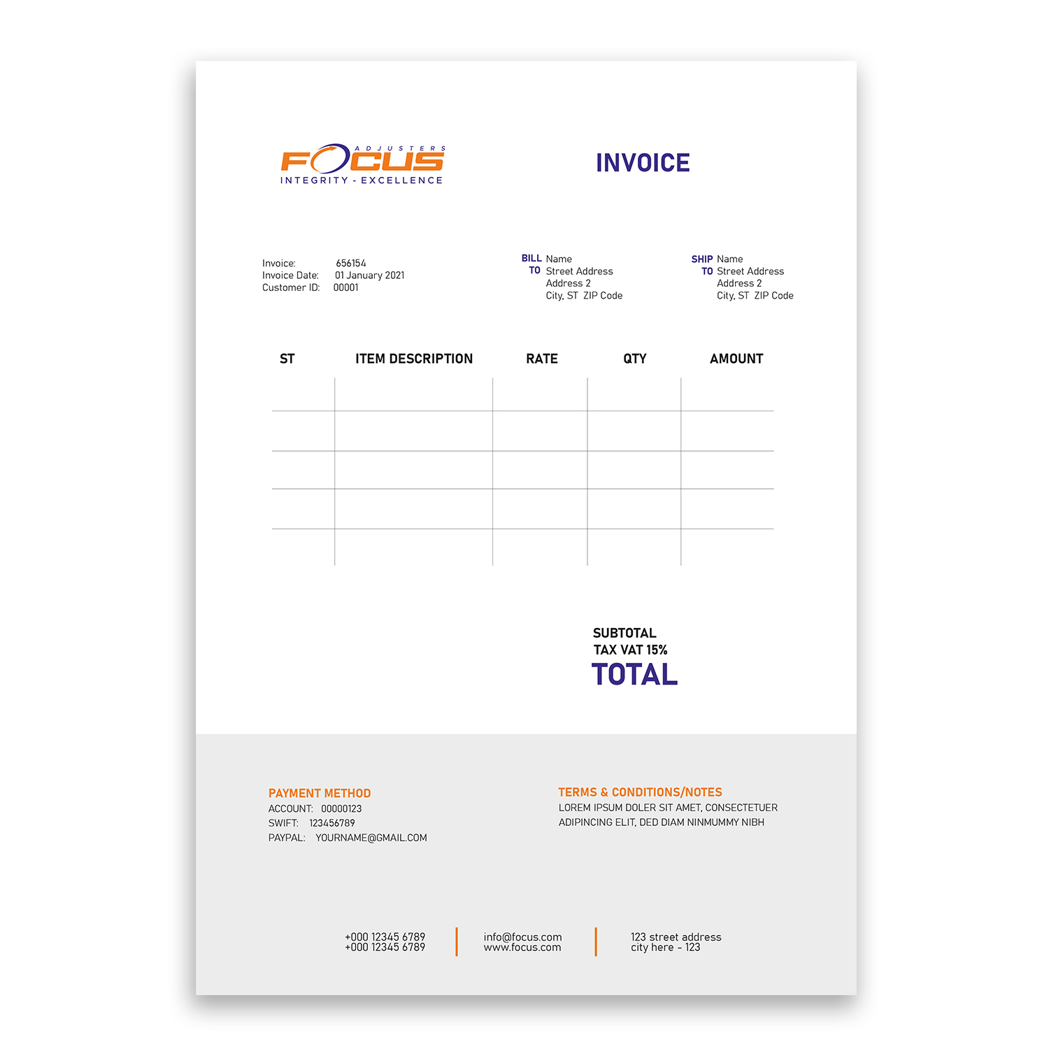 Word Template Design by davidsantacruz7 for Fort Orange Claim Service, Inc. | Design #26541280