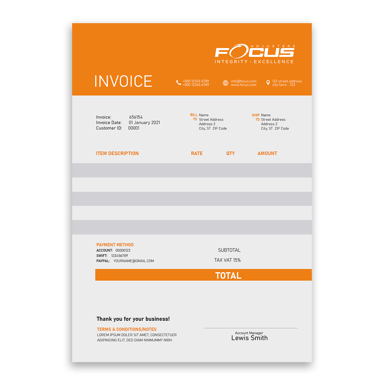 Word Template Design by davidsantacruz7 for Fort Orange Claim Service, Inc. | Design #26541312