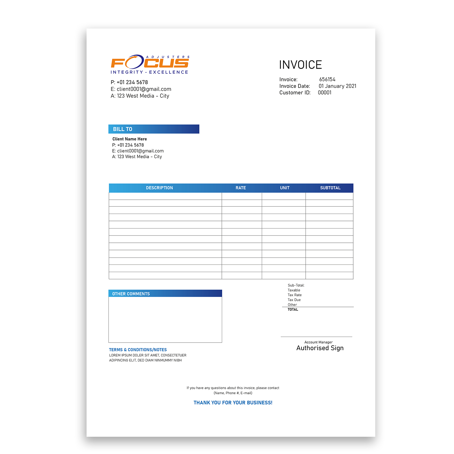 Word Template Design by davidsantacruz7 for Fort Orange Claim Service, Inc. | Design #26547233