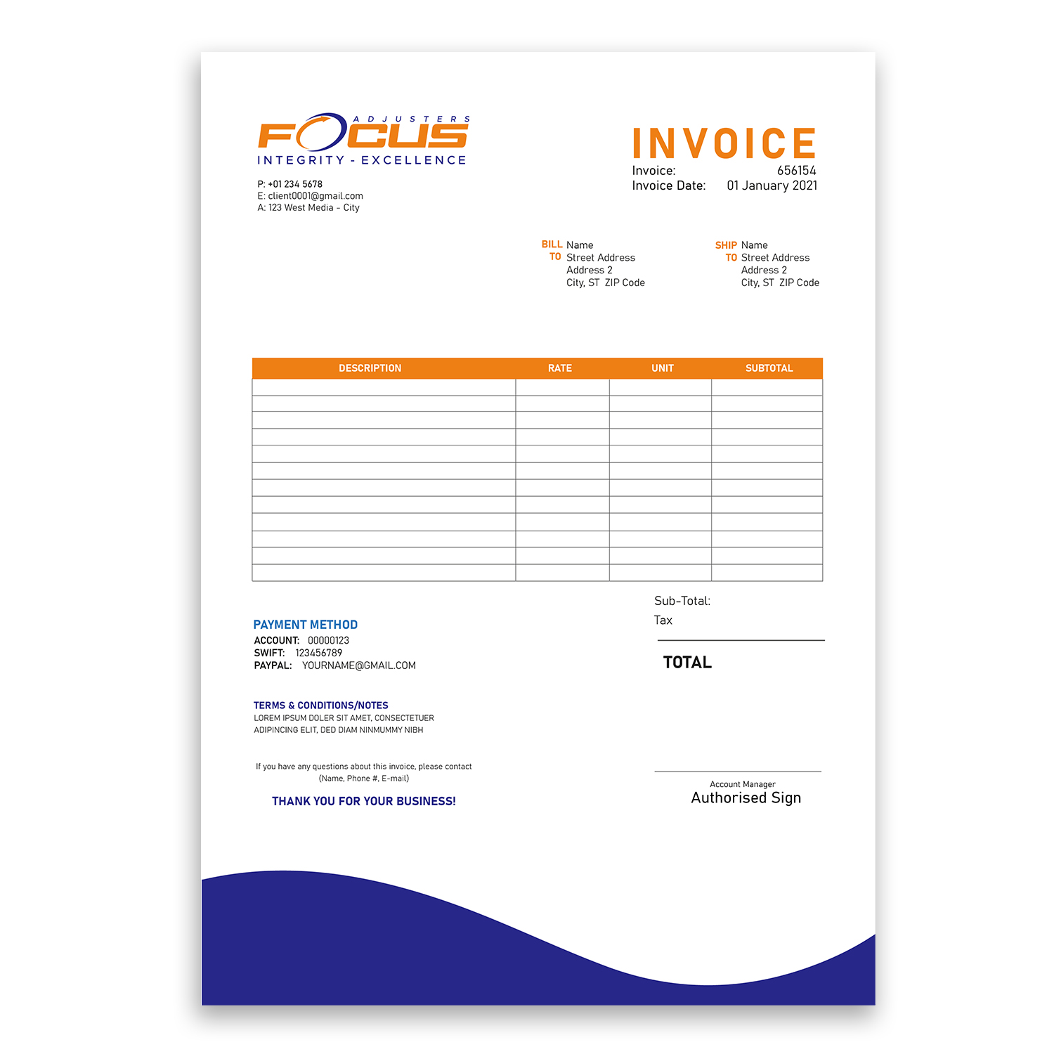 Word Template Design by davidsantacruz7 for Fort Orange Claim Service, Inc. | Design #26547303