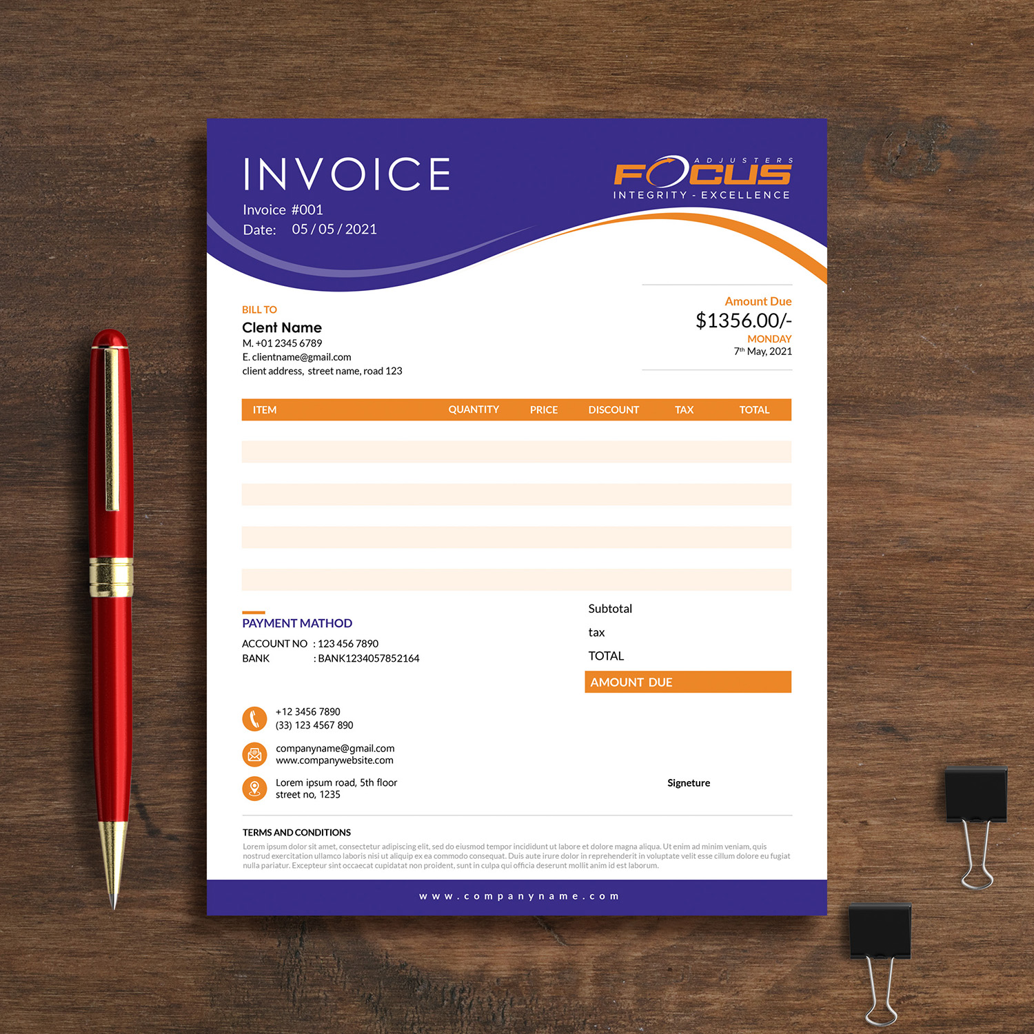Word-Vorlage-Design von Schöpfer für Fort Orange Claim Service, Inc. | Design #26545407