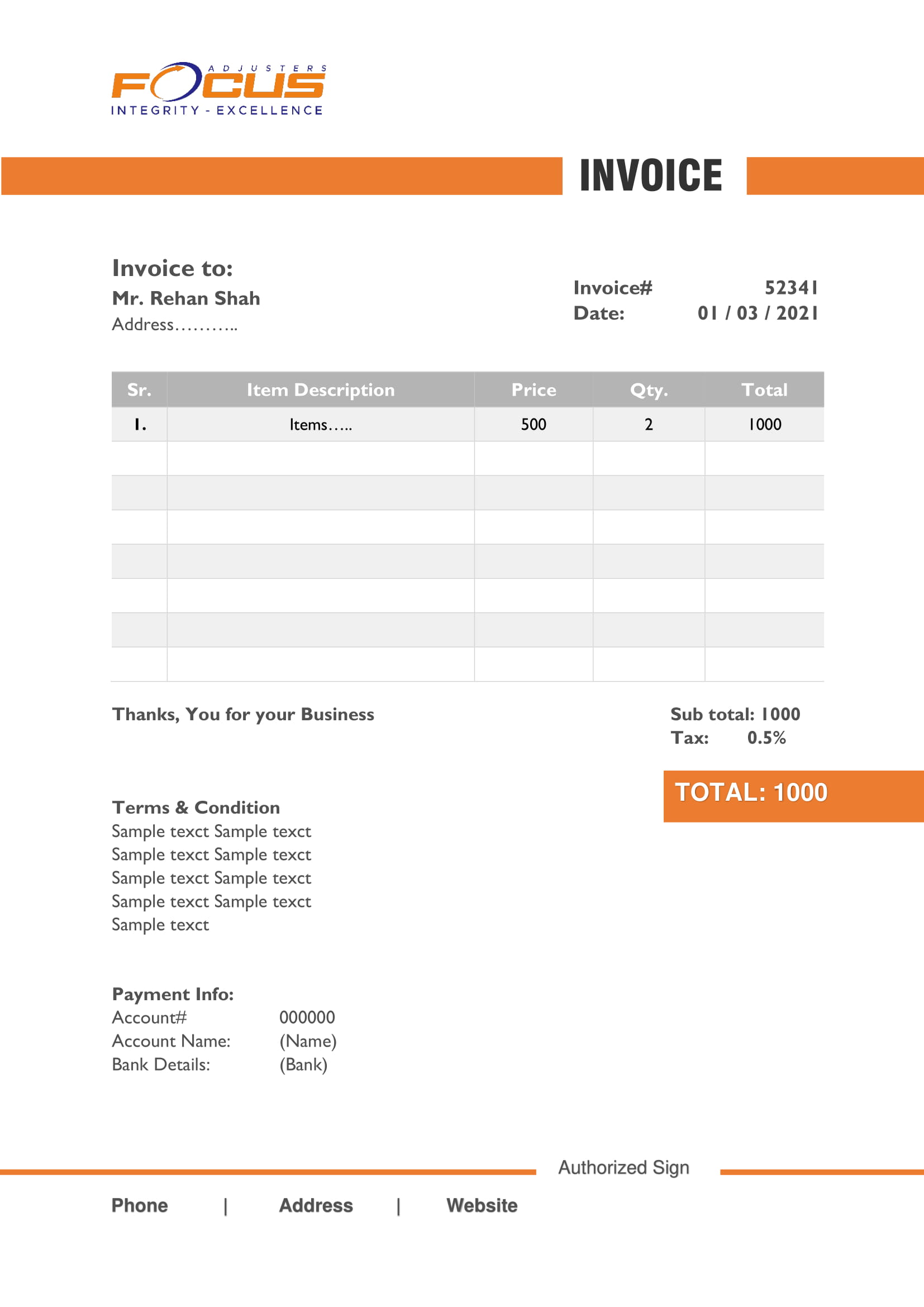 Word Template Design by Syed Noman Shah for Fort Orange Claim Service, Inc. | Design #26543276