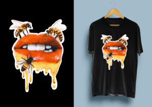 Pretty Lips Streetwear T-Shirt Design | Diseño de Camiseta por Omelas