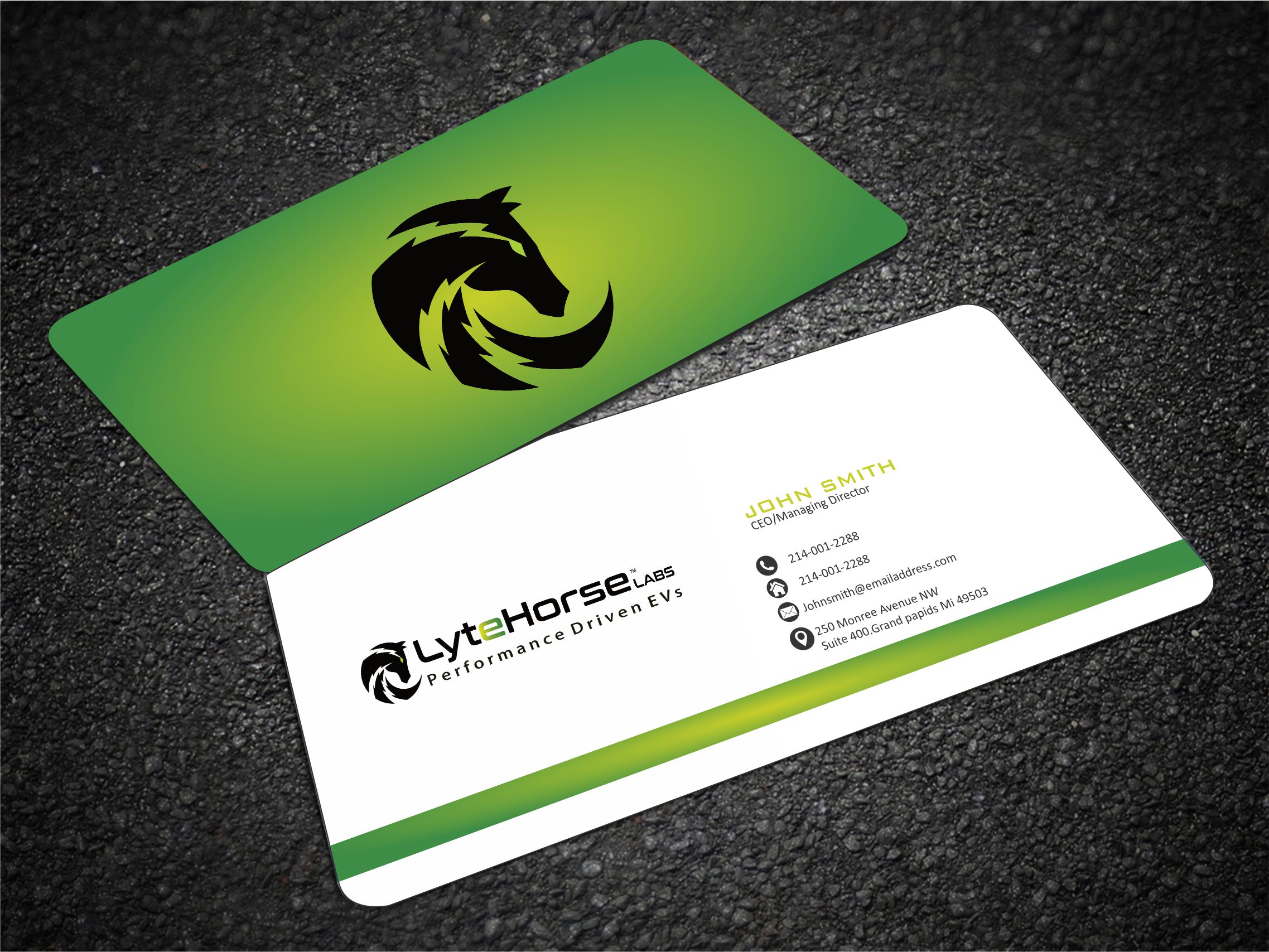 Business Card Design by Crea8iveMind for LyteHorse Labs | Design #26540412