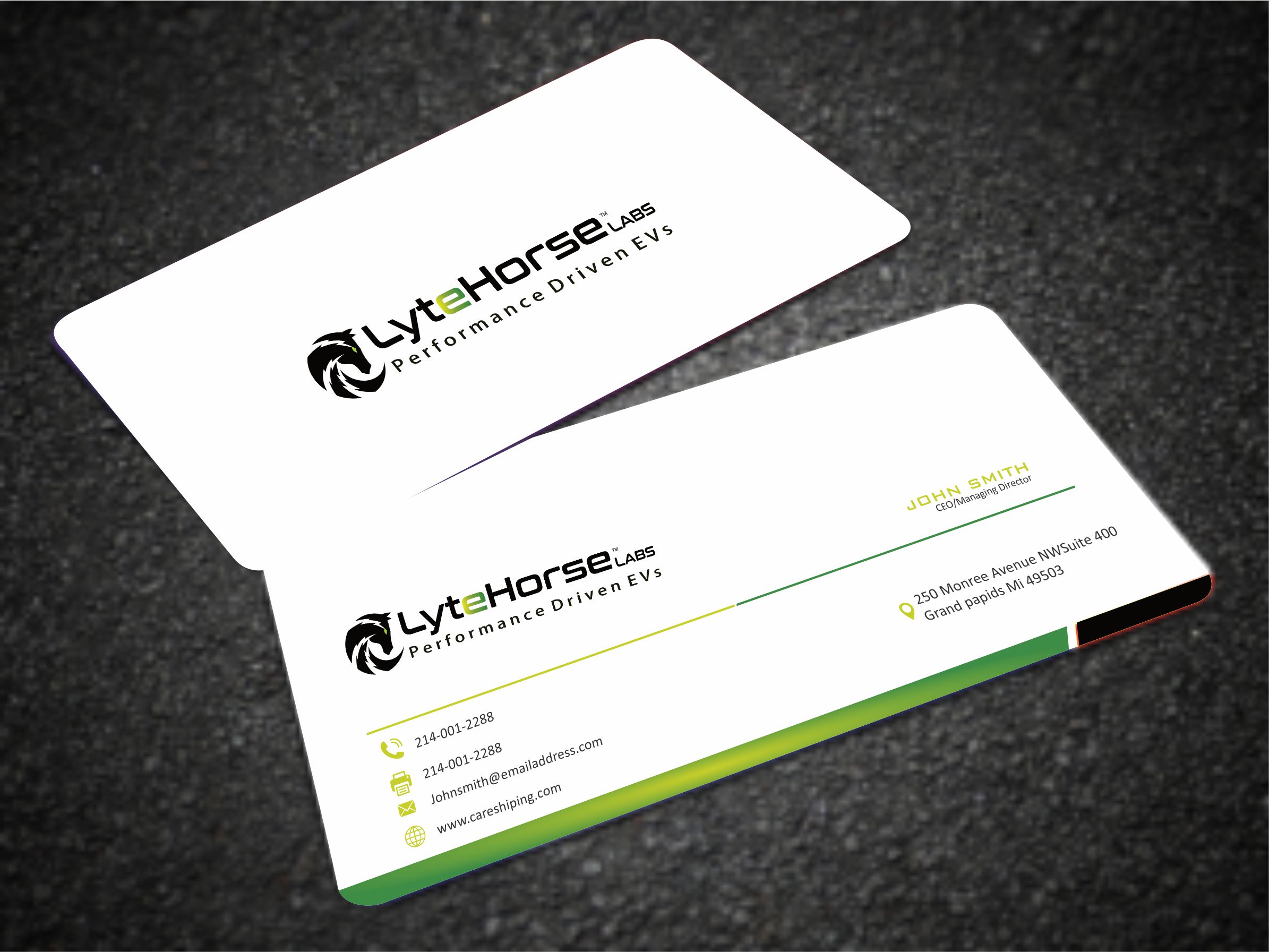 Business Card Design by Crea8iveMind for LyteHorse Labs | Design #26540413