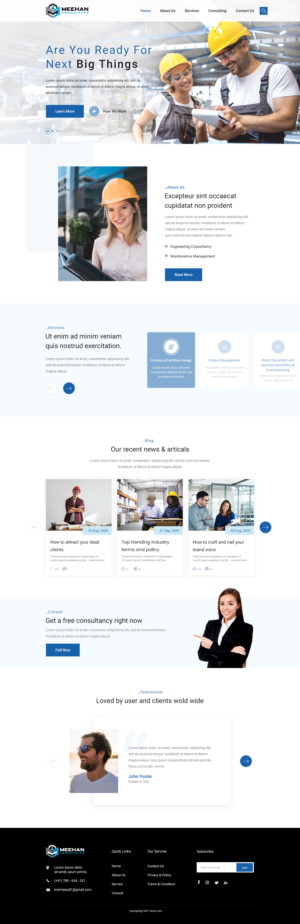 Web Design par prabir 3 pour Meehan & Associates | Design #26546260