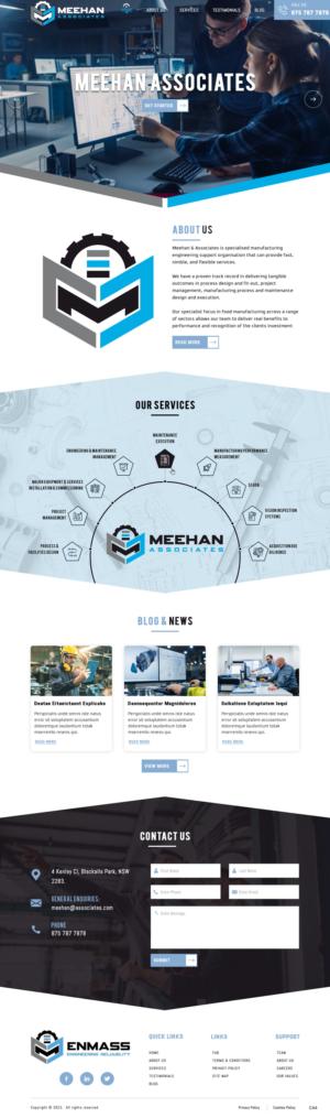Web Design par pb pour Meehan & Associates | Design #26545986