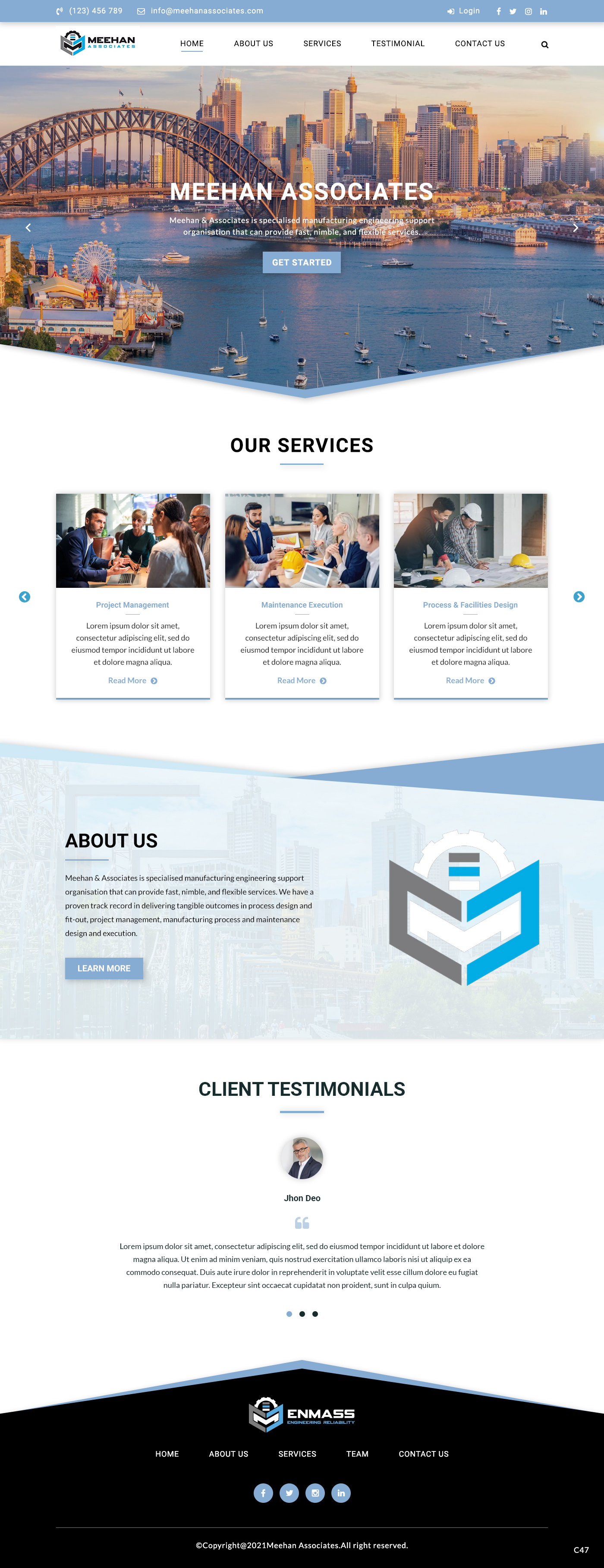 Web Design by pb for Meehan & Associates | Design #26545988