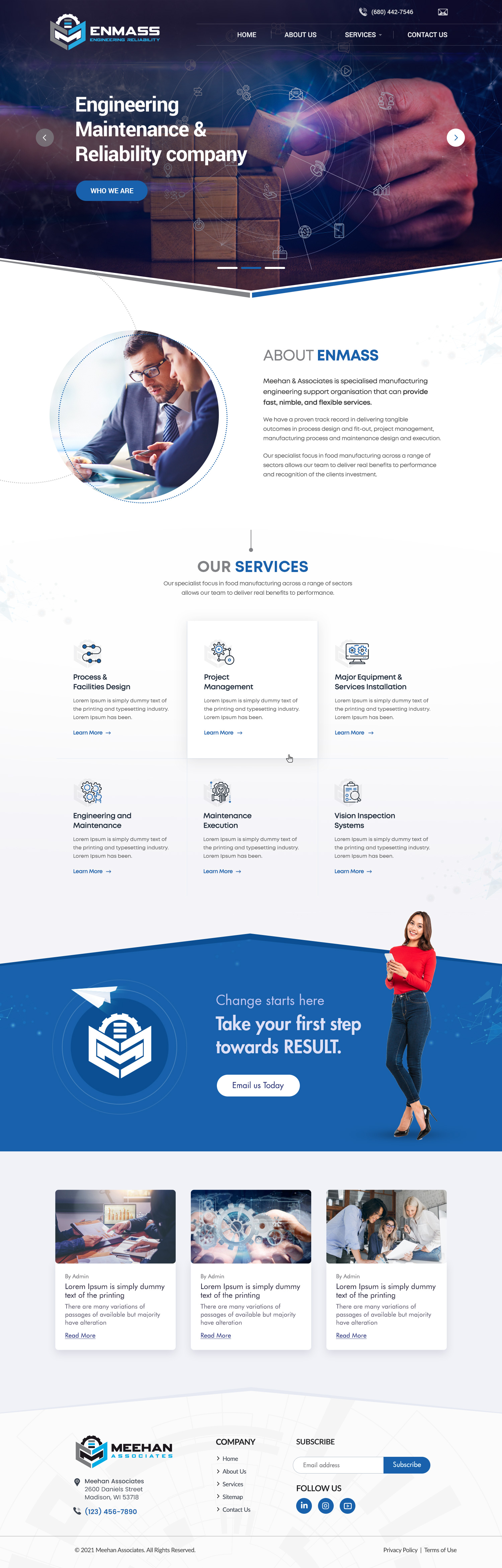Web Design by Shijo John for Meehan & Associates | Design #26546496