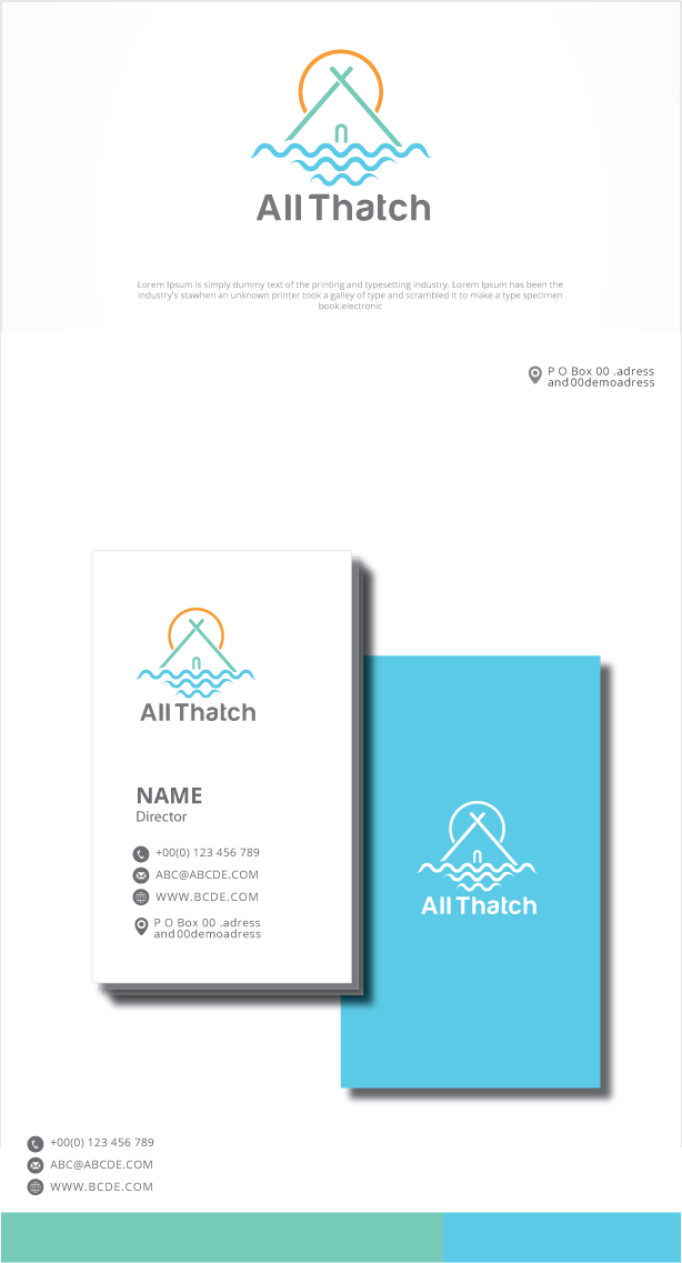 Logo Design by graphicevolution for All Thatch Solutions | Design #26546459