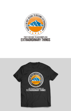 Mountain Hillary - Everest Logo with Mallory Quote | Diseño de Camiseta por yganess