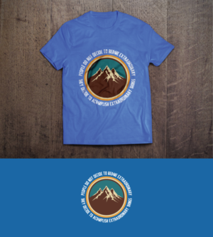 Mountain Hillary - Everest Logo with Mallory Quote | Diseño de Camiseta por Dobar_logo