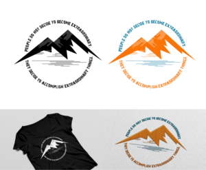 Mountain Hillary - Everest Logo with Mallory Quote | Diseño de Camiseta por ileanalp