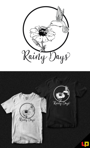 Vector of bird refreshed by sipping fresh rain from leaf | Diseño de Camiseta por Uprinteez