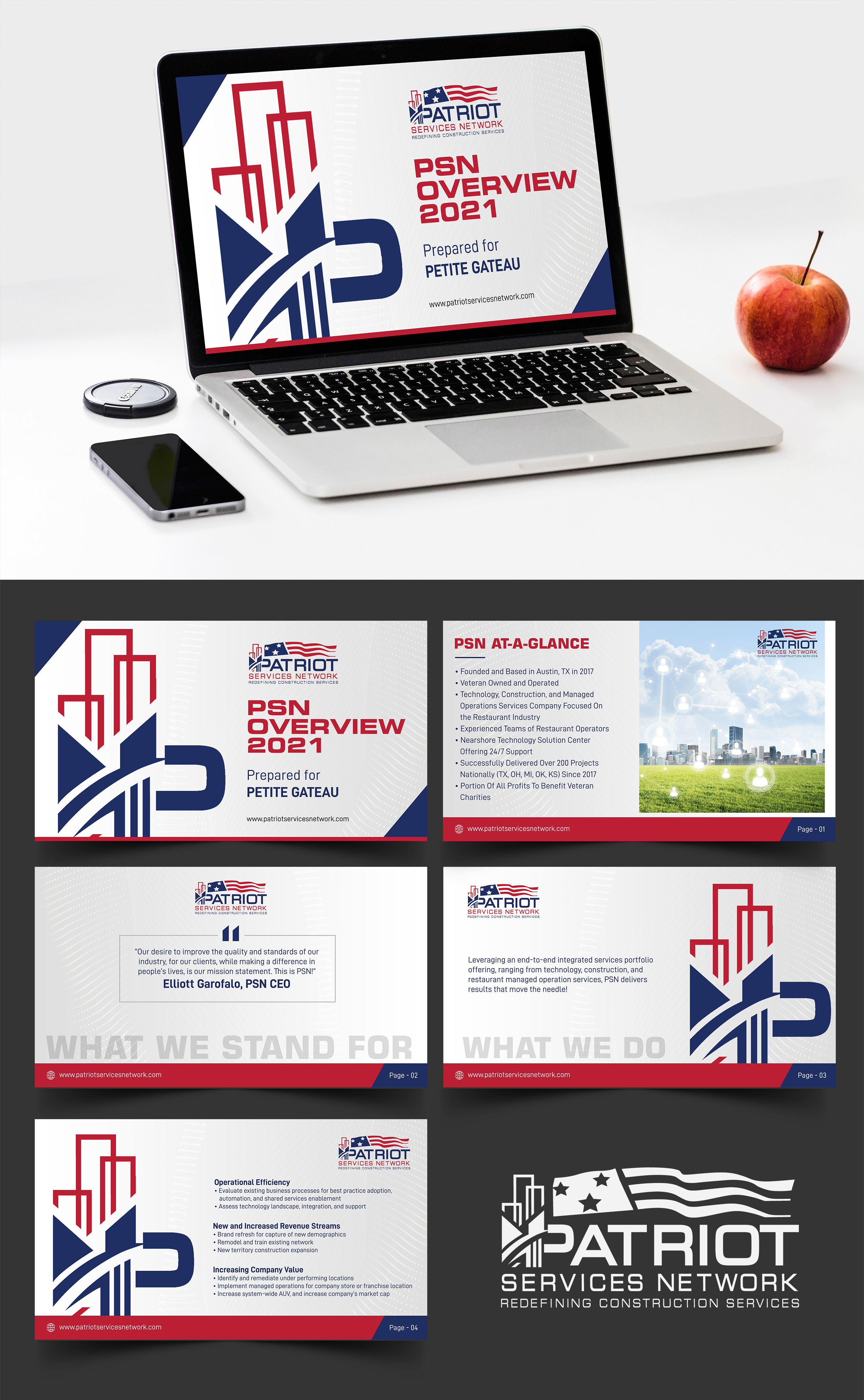PowerPoint-Design von SAI DESIGNS für Patriot Services Network  | Design #26552027