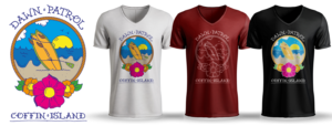 SURF•SKATE•SNOW on the top.  ASONmg. Apparel Co. on the bottom | Graphic Design by Al Pech