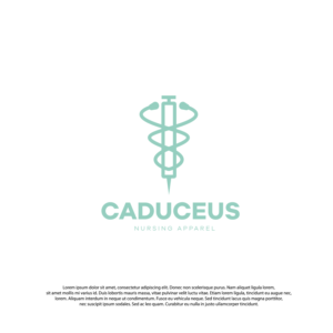 Caduceus Nursing Apparel or Simply Caduceus may be part of logo or separate | Logo Design by Filipino