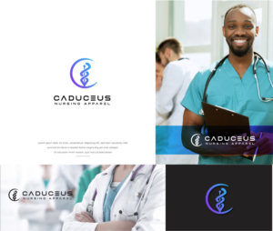 Caduceus Nursing Apparel or Simply Caduceus may be part of logo or separate | Logo Design by saifysyed Studio