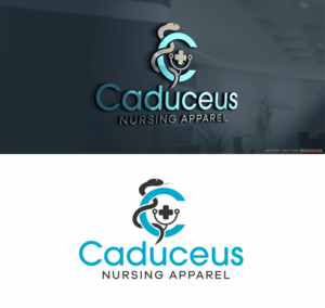 Caduceus Nursing Apparel or Simply Caduceus may be part of logo or separate | Logo Design by Mono.co