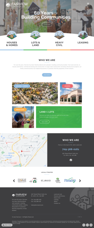 Website for a local community builder