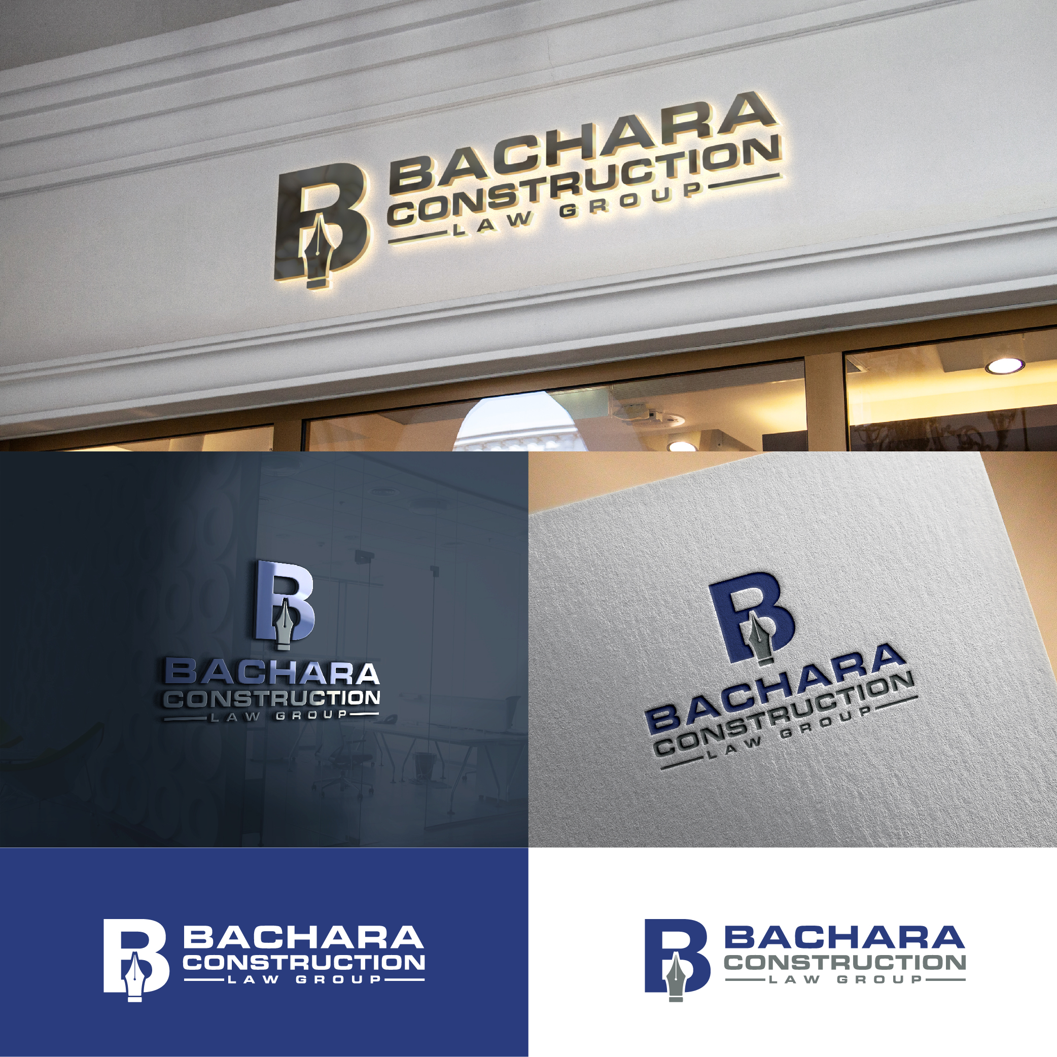 Logo Design by AlphabetZero.co.uk for Bachara Construction Law Group | Design #26583625